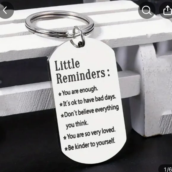Motivational Words on Key chain, Self Love, You Are Enough - Picture 1 of 4
